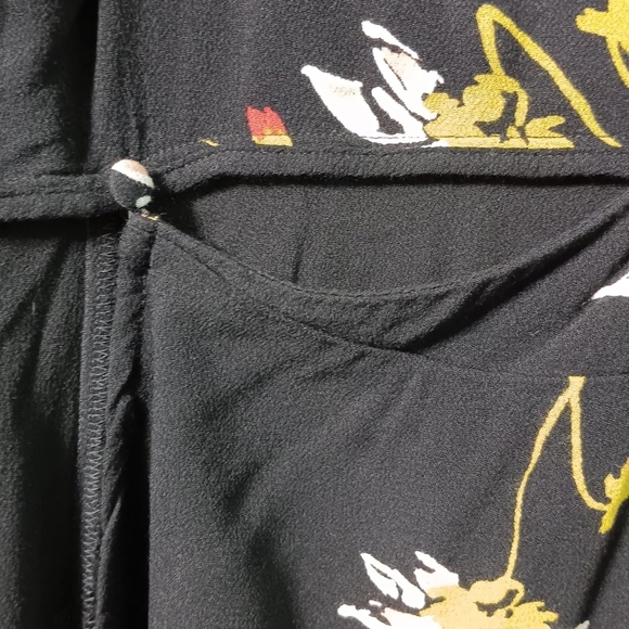 Free People Womens Time On My Side Floral Print Bell Sleeves Wrap Dress Black M - Picture 7 of 16